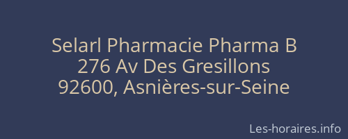 Selarl Pharmacie Pharma B