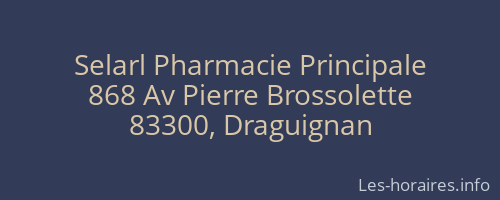 Selarl Pharmacie Principale