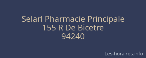 Selarl Pharmacie Principale