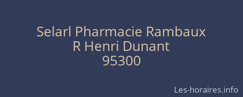 Selarl Pharmacie Rambaux