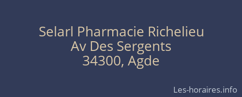 Selarl Pharmacie Richelieu
