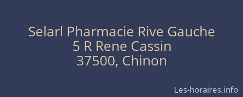 Selarl Pharmacie Rive Gauche