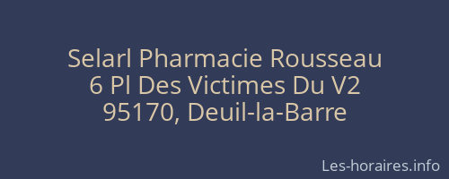 Selarl Pharmacie Rousseau