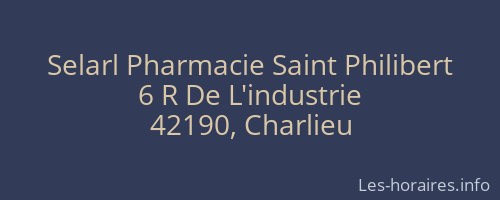 Selarl Pharmacie Saint Philibert