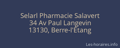 Selarl Pharmacie Salavert