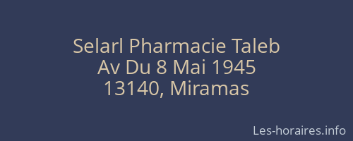 Selarl Pharmacie Taleb