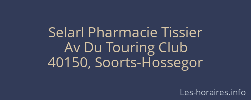 Selarl Pharmacie Tissier