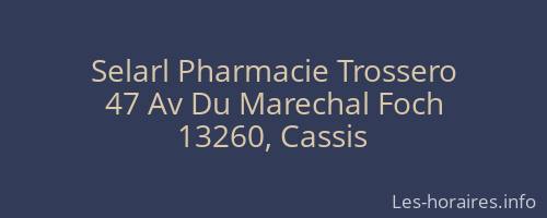 Selarl Pharmacie Trossero