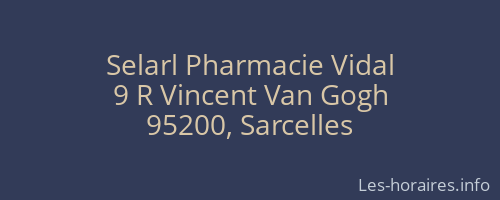 Selarl Pharmacie Vidal