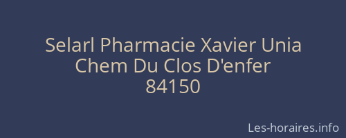 Selarl Pharmacie Xavier Unia