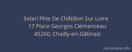 Selarl Phie De ChÂtillon Sur Loire