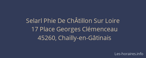 Selarl Phie De Ch&Acirc;tillon Sur Loire