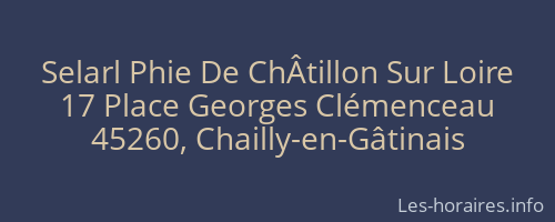 Selarl Phie De ChÂtillon Sur Loire