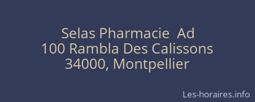 Selas Pharmacie  Ad