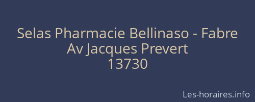 Selas Pharmacie Bellinaso - Fabre
