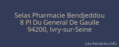 Selas Pharmacie Bendjeddou