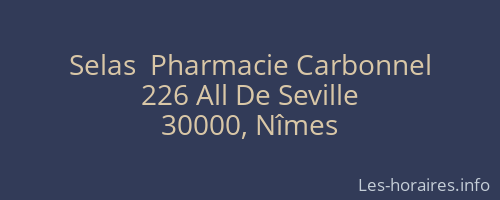 Selas  Pharmacie Carbonnel