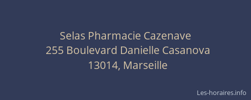 Selas Pharmacie Cazenave