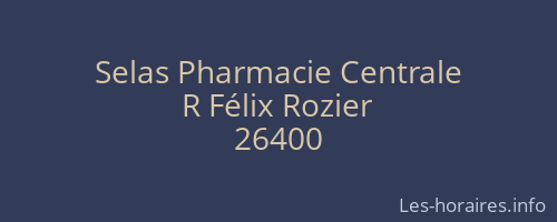 Selas Pharmacie Centrale