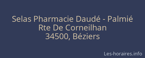 Selas Pharmacie Daudé - Palmié