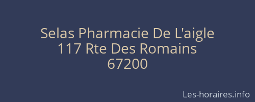 Selas Pharmacie De L'aigle