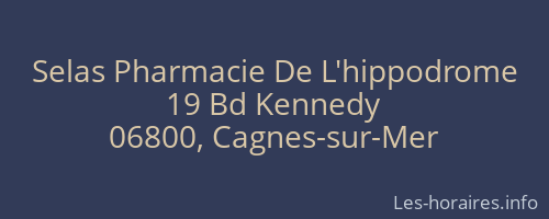 Selas Pharmacie De L'hippodrome
