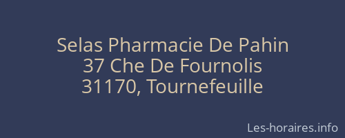 Selas Pharmacie De Pahin
