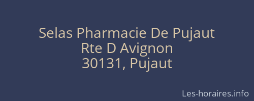 Selas Pharmacie De Pujaut