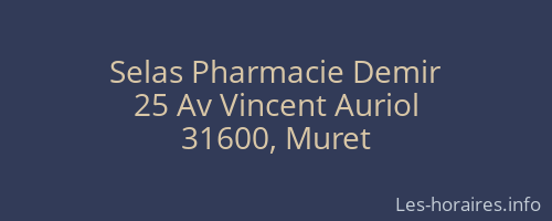 Selas Pharmacie Demir