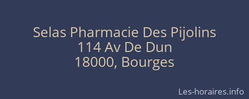 Selas Pharmacie Des Pijolins
