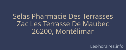 Selas Pharmacie Des Terrasses