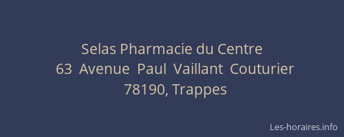 Selas Pharmacie du Centre