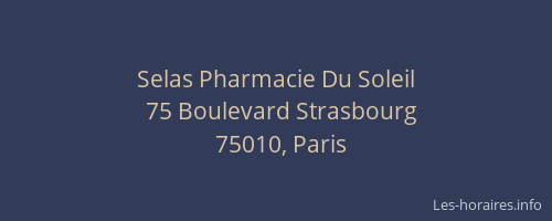 Selas Pharmacie Du Soleil
