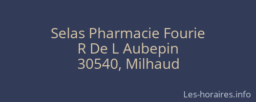 Selas Pharmacie Fourie