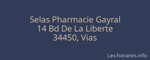 Selas Pharmacie Gayral
