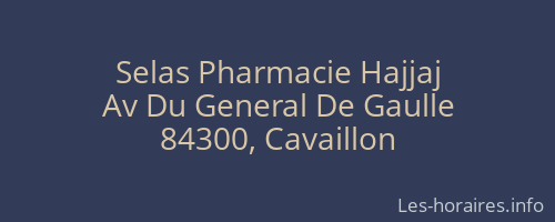 Selas Pharmacie Hajjaj
