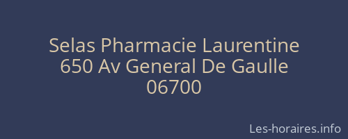 Selas Pharmacie Laurentine