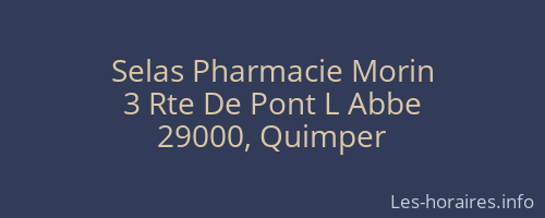 Selas Pharmacie Morin
