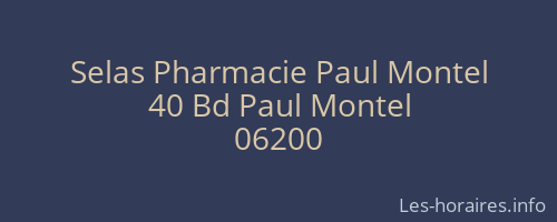 Selas Pharmacie Paul Montel