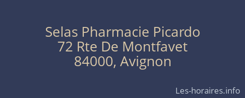 Selas Pharmacie Picardo