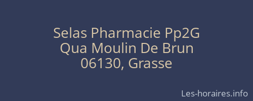 Selas Pharmacie Pp2G