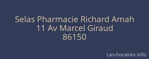 Selas Pharmacie Richard Amah