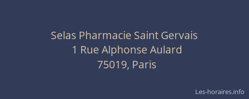 Selas Pharmacie Saint Gervais