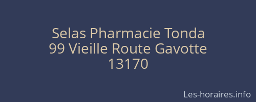 Selas Pharmacie Tonda