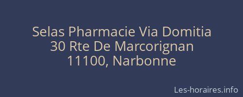 Selas Pharmacie Via Domitia
