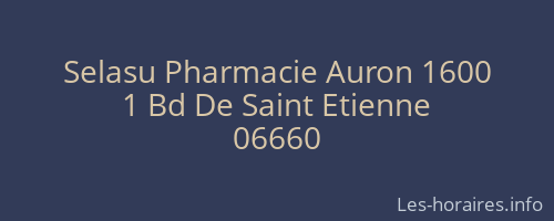 Selasu Pharmacie Auron 1600