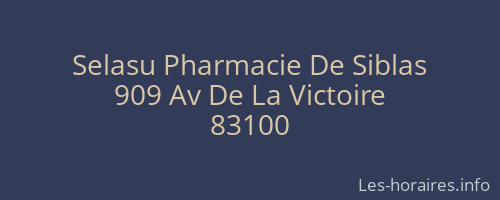 Selasu Pharmacie De Siblas