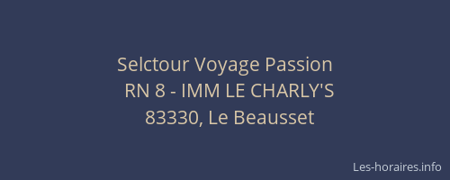 Selctour Voyage Passion