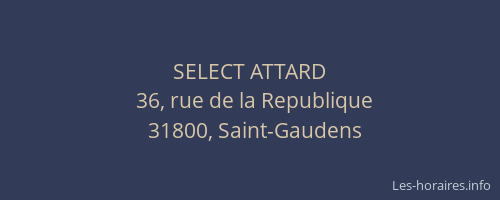 SELECT ATTARD