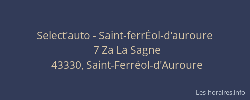 Select'auto - Saint-ferrÉol-d'auroure